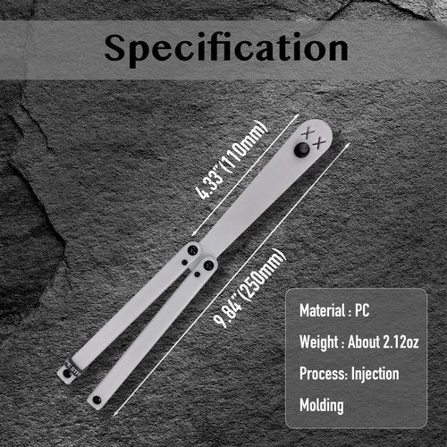 Larqety Foldable Plastic Tool, Sturdy and Lightweight, Excellent Balance, Practice Tool for Beginners (White)