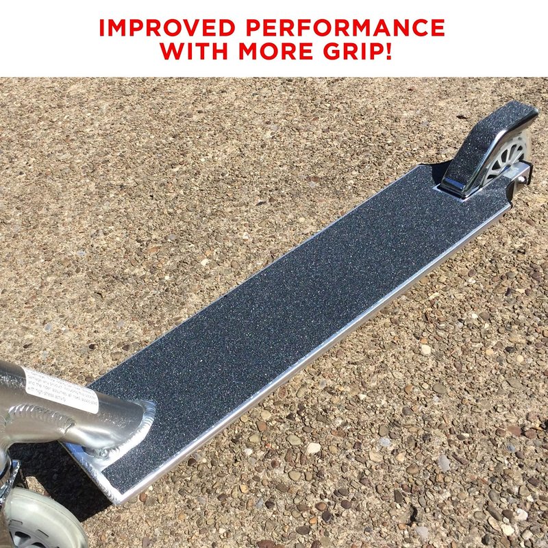 Red Cat Pro Scooter Grip Tape - 2 Pack Self Adhesive Non Slip Tape for Scooters Deck - Bubble Free Anti Skid Tape 4.5" X 20" - Black Easy to Apply.