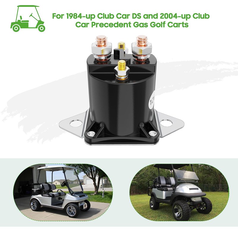 10L0L Golf Cart 12V Solenoid for Club Car DS & Precedent Gas 1984-up - 4 Terminal Golf Cart Starter Solenoid 1013609,1012275,1117