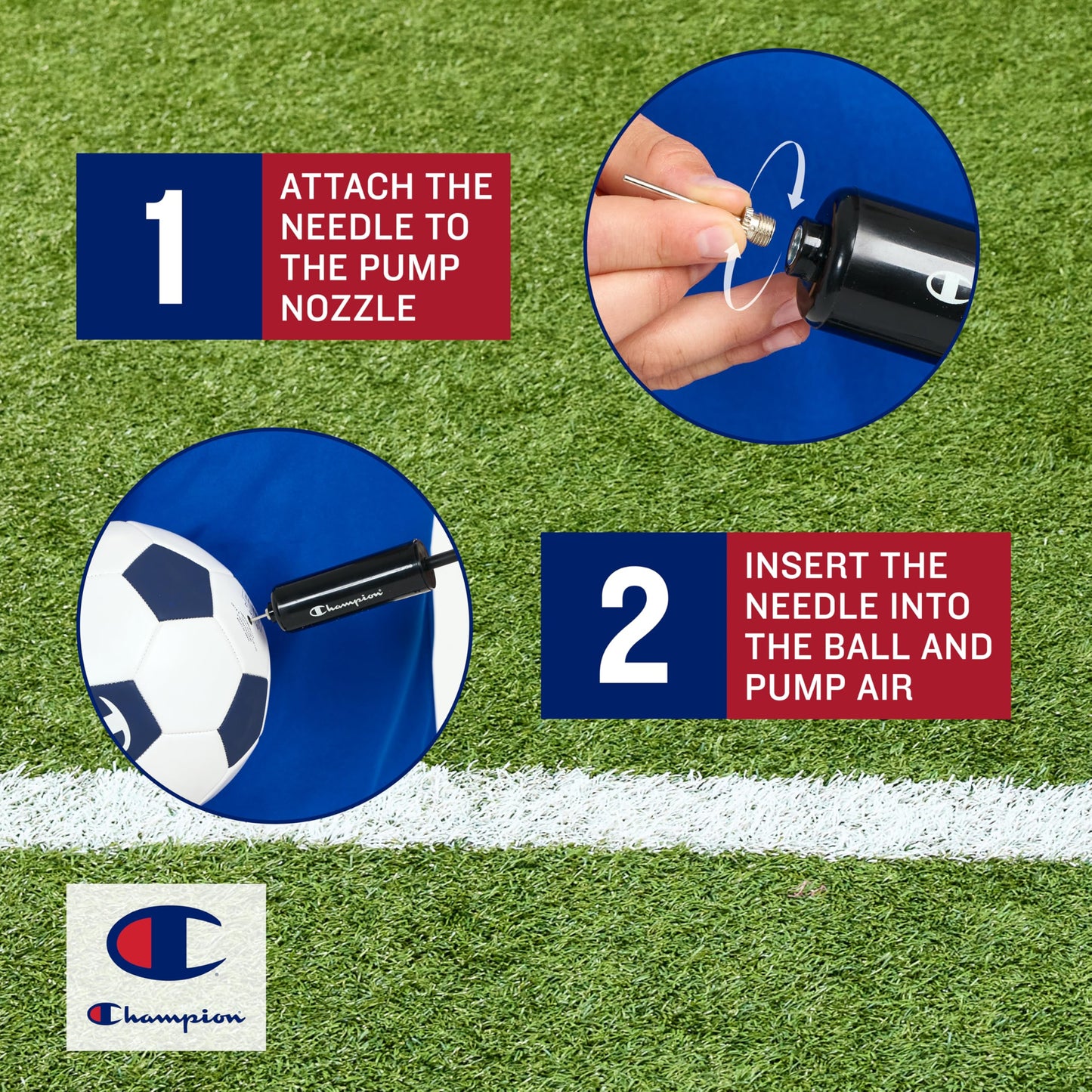 Champion Prodigy Soccer Ball (Size 3, White/Optic Pink/Evening Primrose) – Matte Finish, 32-Panel Design, Enhanced Control, PVC Cover & Butyl Bladder, for Indoor & Outdoor Training, Includes 6" Pump