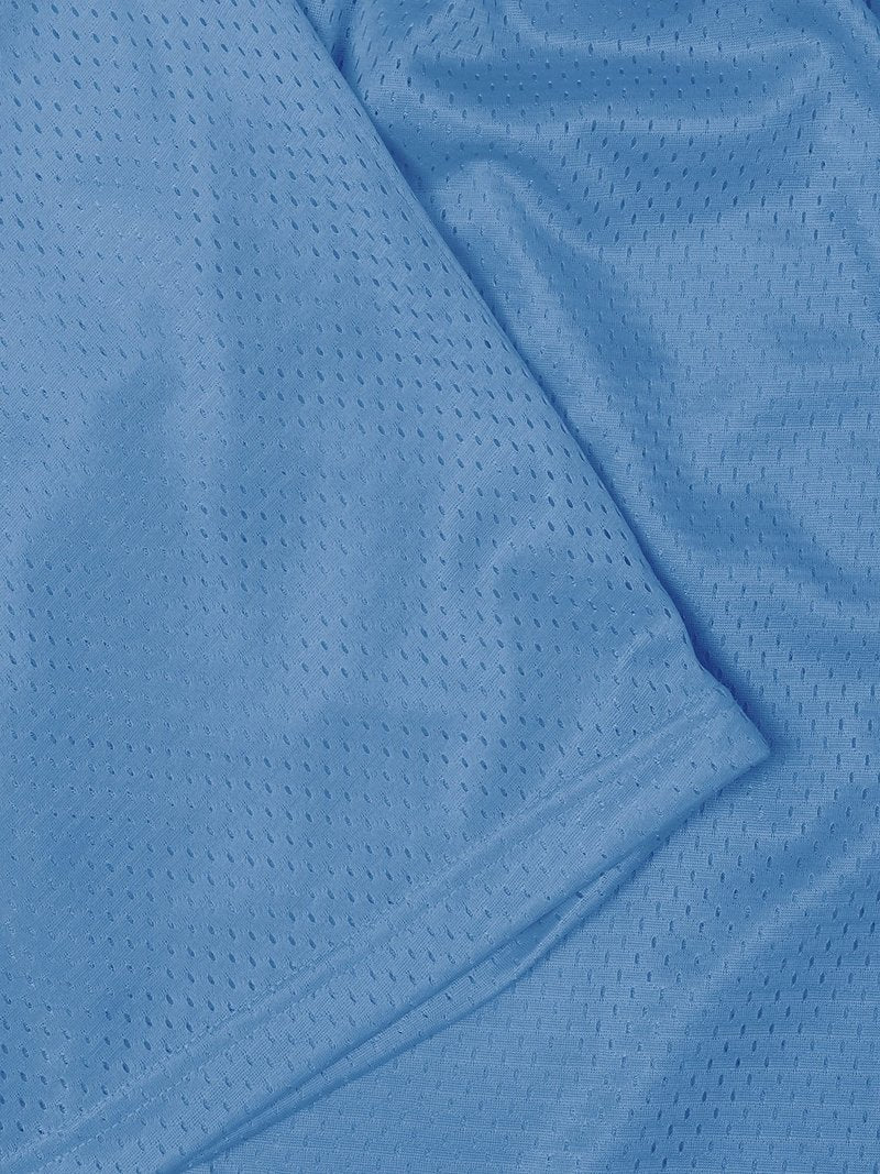 Hat and Beyond Mens Mesh Shorts Elastic Sports Gym Performance Workout Boxing Jersey Basketball Pants (Small, 1ih01_Sky Blue)