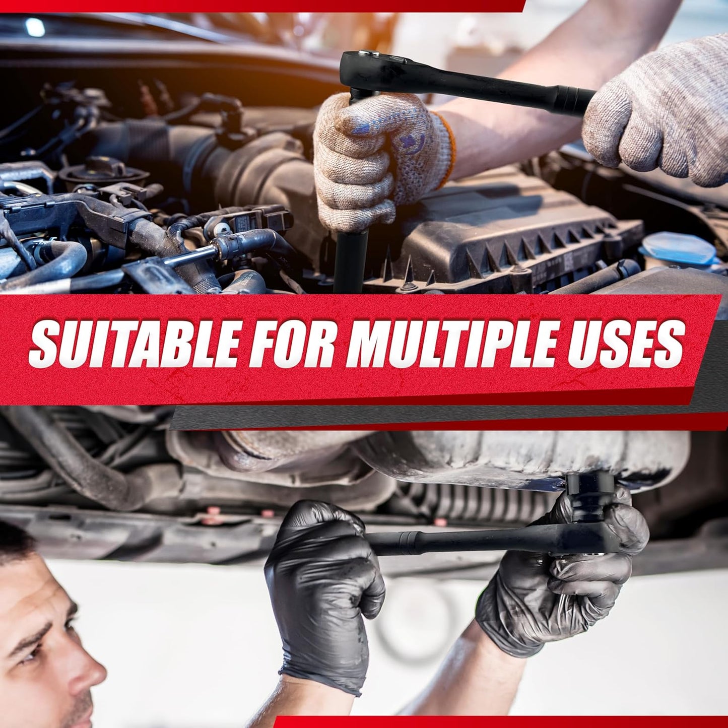 29-Piece Deep Impact Socket Set with Extensions | SAE & Metric Cr-V Steel