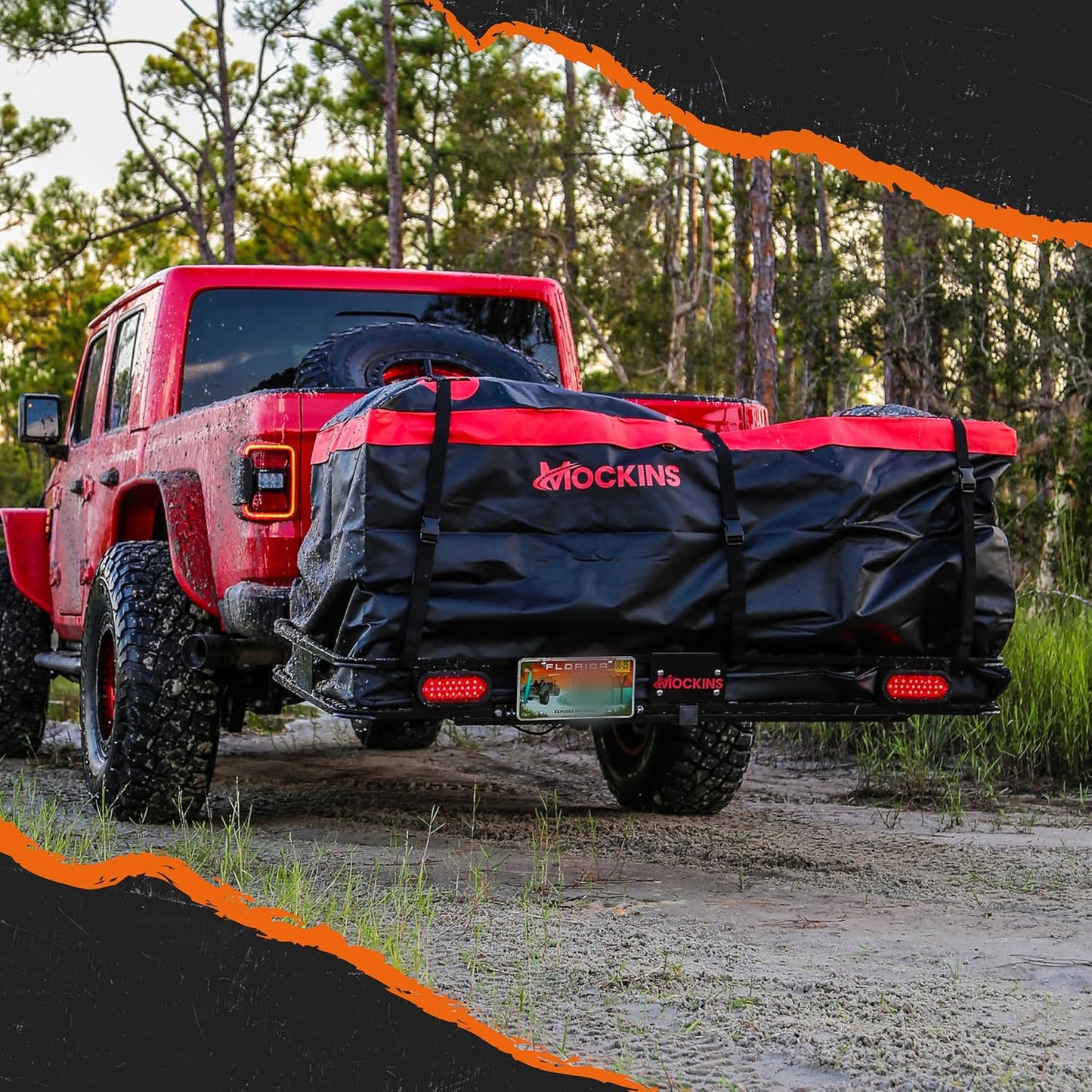 Mockins 40 CuFt XXL Trailer Hitch Cargo Carrier Bag - Heavy Duty Waterproof Vinyl | 70"x30"x33" Size