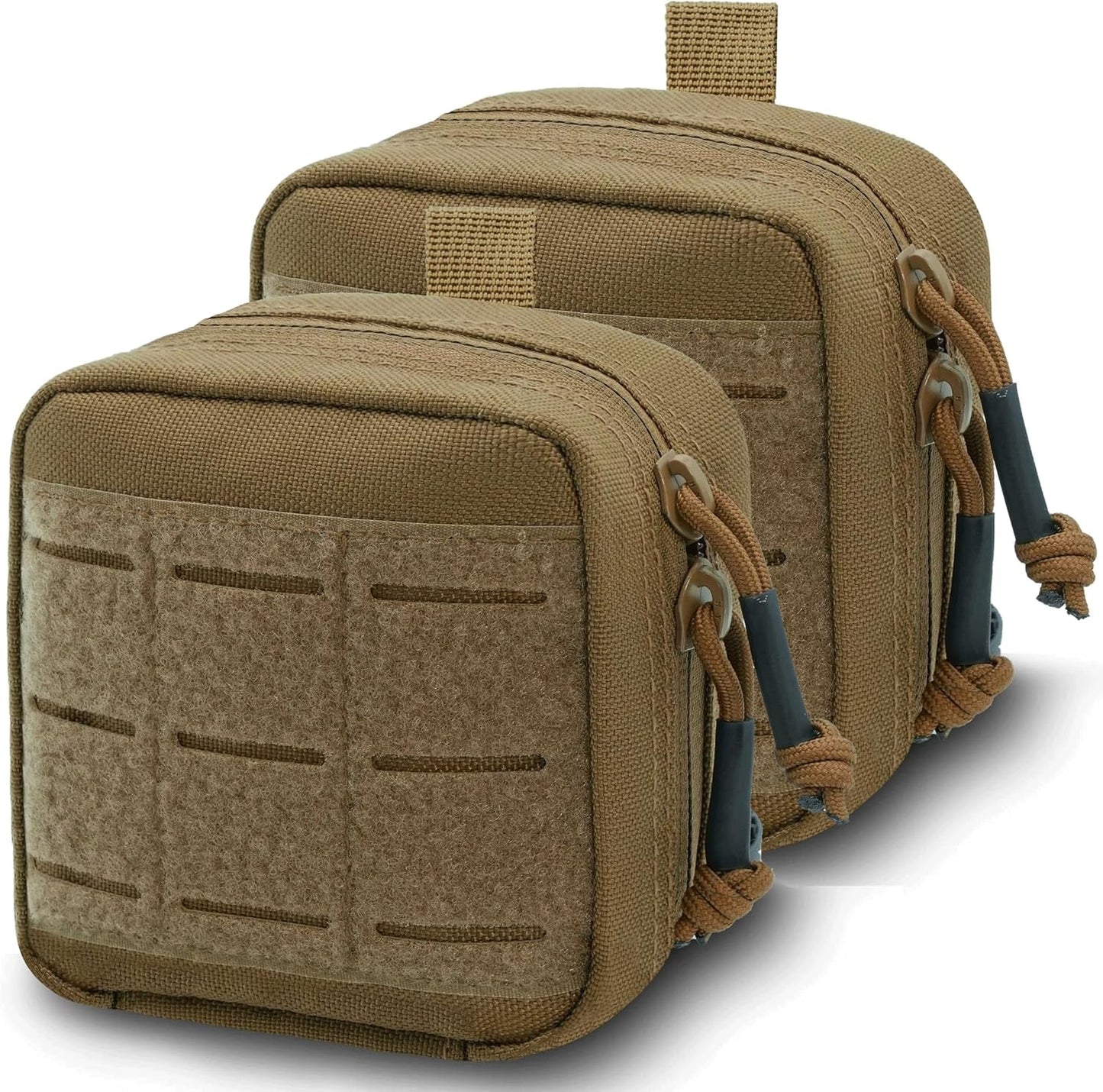 Skiennix 2 Pack Small Admin Pouches - 1000D Tactical Molle Mini Tool EDC Waist Belt Bags for Vest & Backpack
