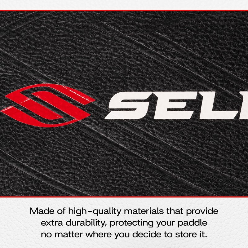 Selkirk Sport Premium Pickleball Paddle Cover (Black/Red) | Durable Leather Pickleball Covers for Paddles | Premium Accessories and Equipment