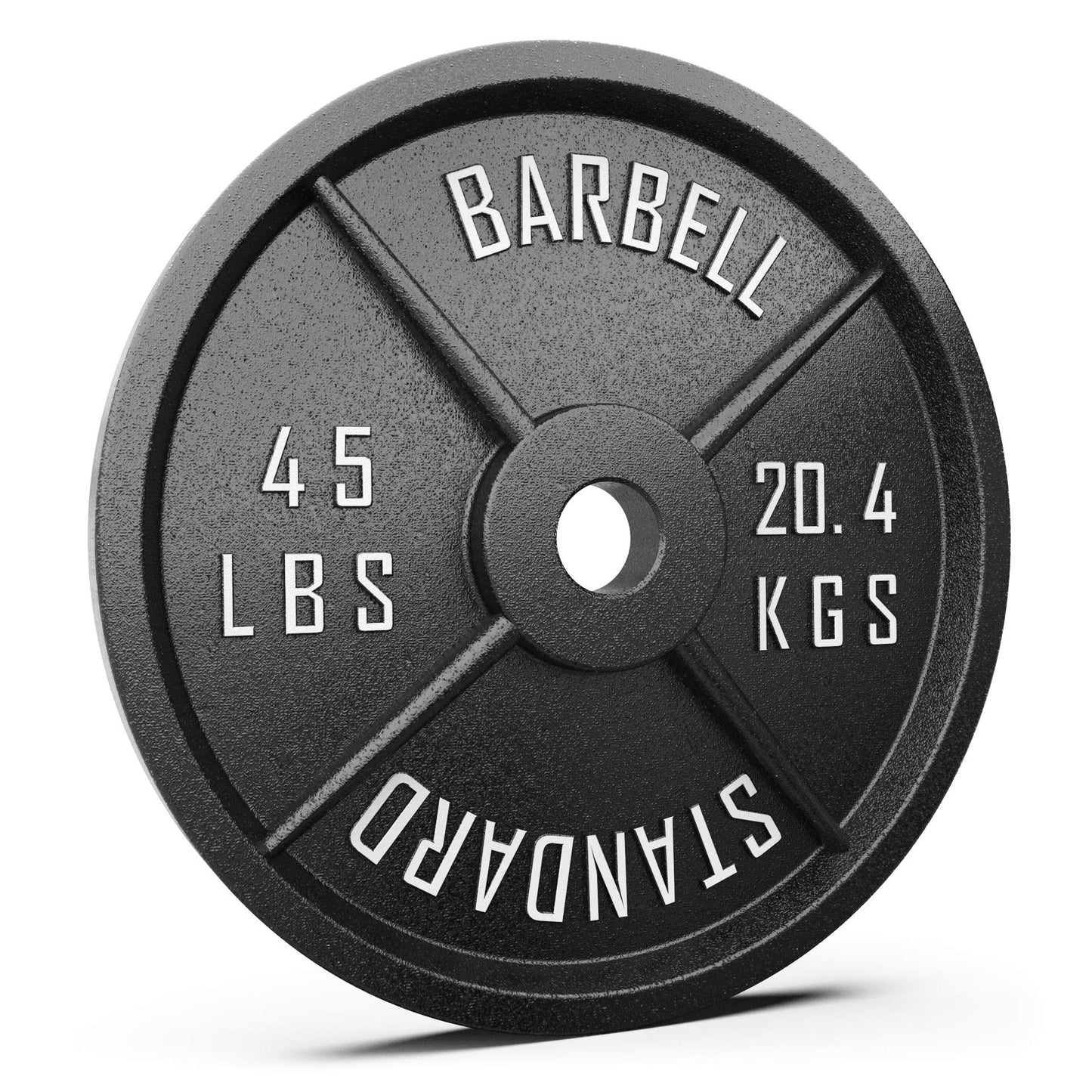 Synergee Standard Metal Weight Plates 45 lb Single. 2” Opening for Bodybuilding, Olympic & Power lifting workouts. Classic Old School Metal Weighted Plates.
