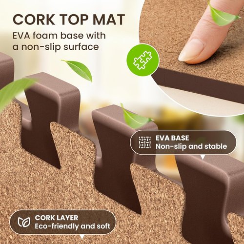 Bemaxx Gym Mats Set - 18 Pcs EVA Interlocking Foam Floor Tiles | 12.6"x12.6"x0.4" | Durable Protective Flooring for Home Gym, Workout, and Playroom