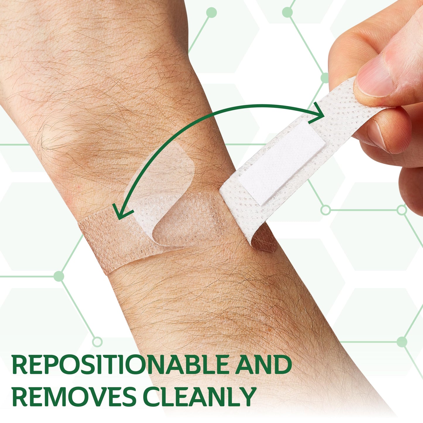 CURAD Truly Ouchless! Silicone Bandages, .75" x 3", for Sensitive or Delicate Skin, Flexible Fabric, Protects Scrapes, Cuts & Burns (Pack of 480)
