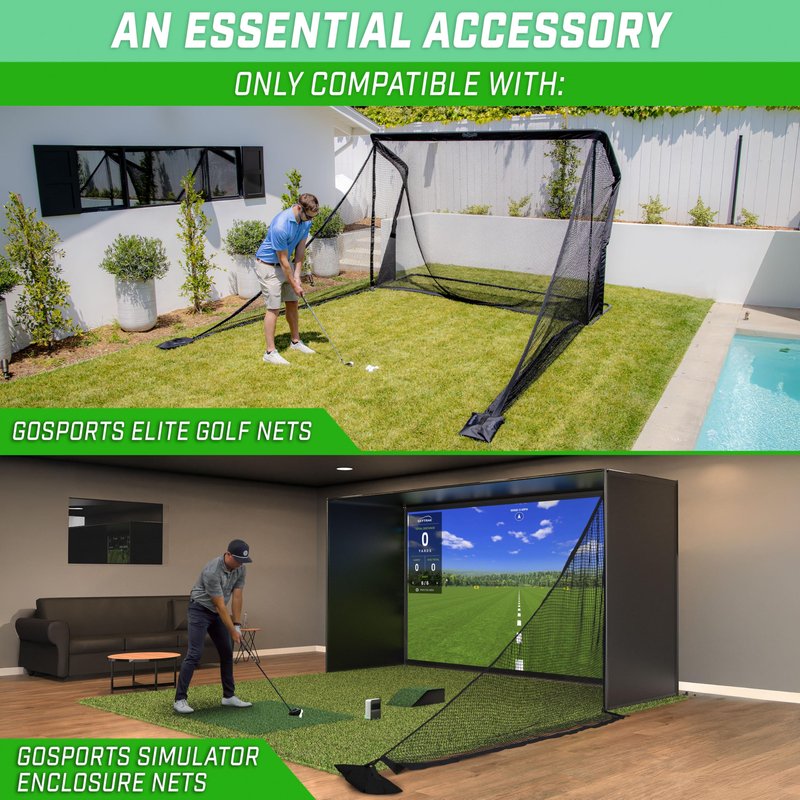 GoSports Elite Shank Net Golf Accessory - Compatible with GoSports Elite Golf and Simulator Enclosure Nets