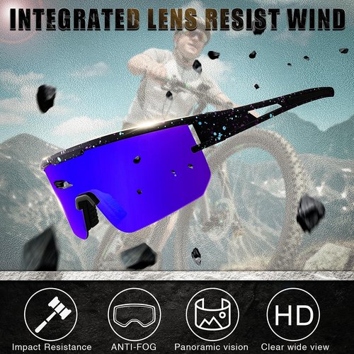 GGBuy Sports Sunglasses Polarized Cycling Sunglasses TR90 Frame Eyewear Goggles UV400 Ideal for Cycling Running Baseball & Softball