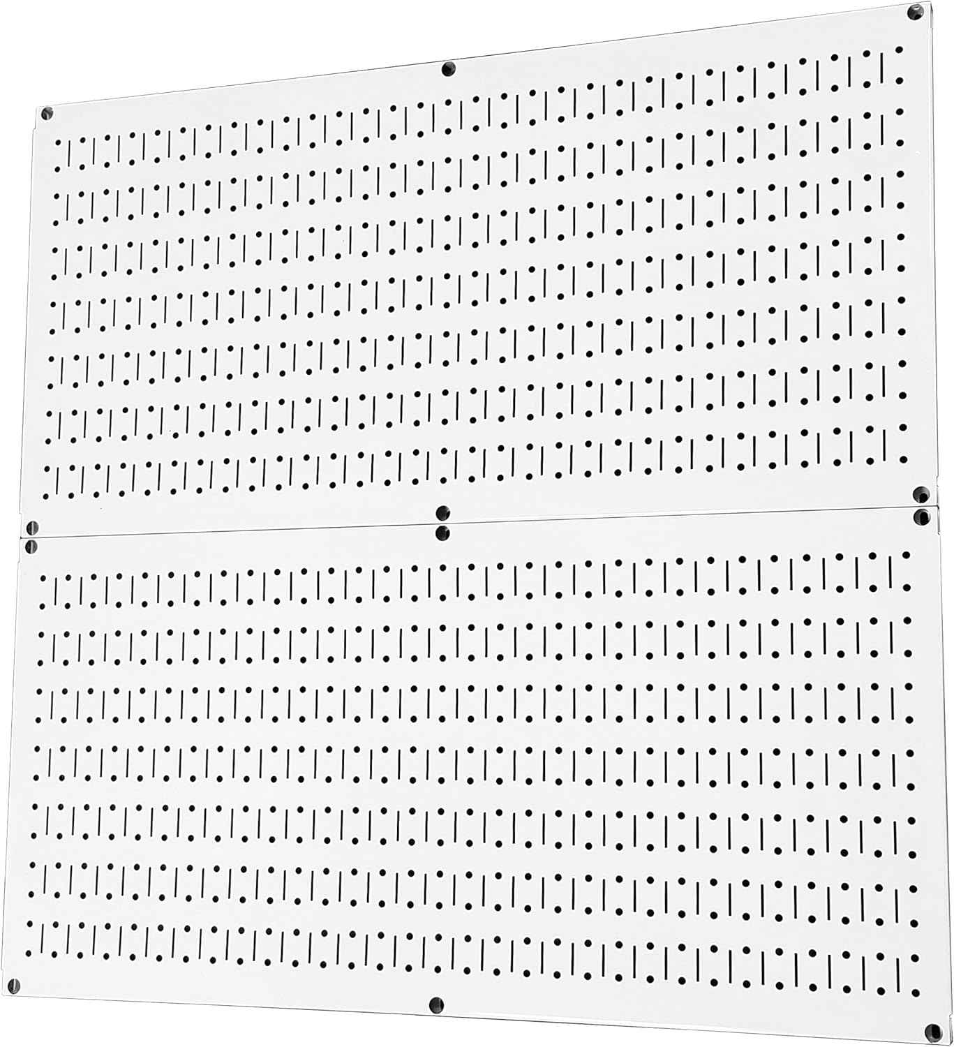 Galvanized Steel Pegboard Rack - 2 Pack 32” x 16” Metallic Tool Storage Panels