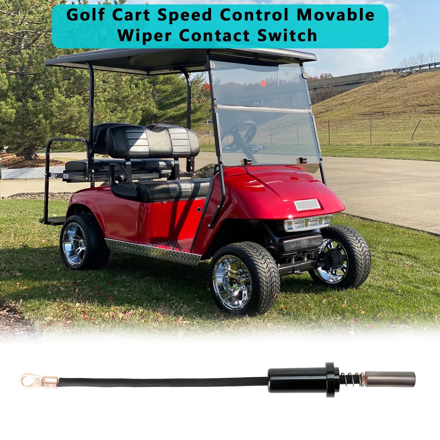 10L0L Golf Cart Speed Control Movable Wiper Contact Switch for 1982-1993 EZGO Marathon X-440 X-444 Electric OEM 17504G1 17504G2 17504-G1 17504-G2