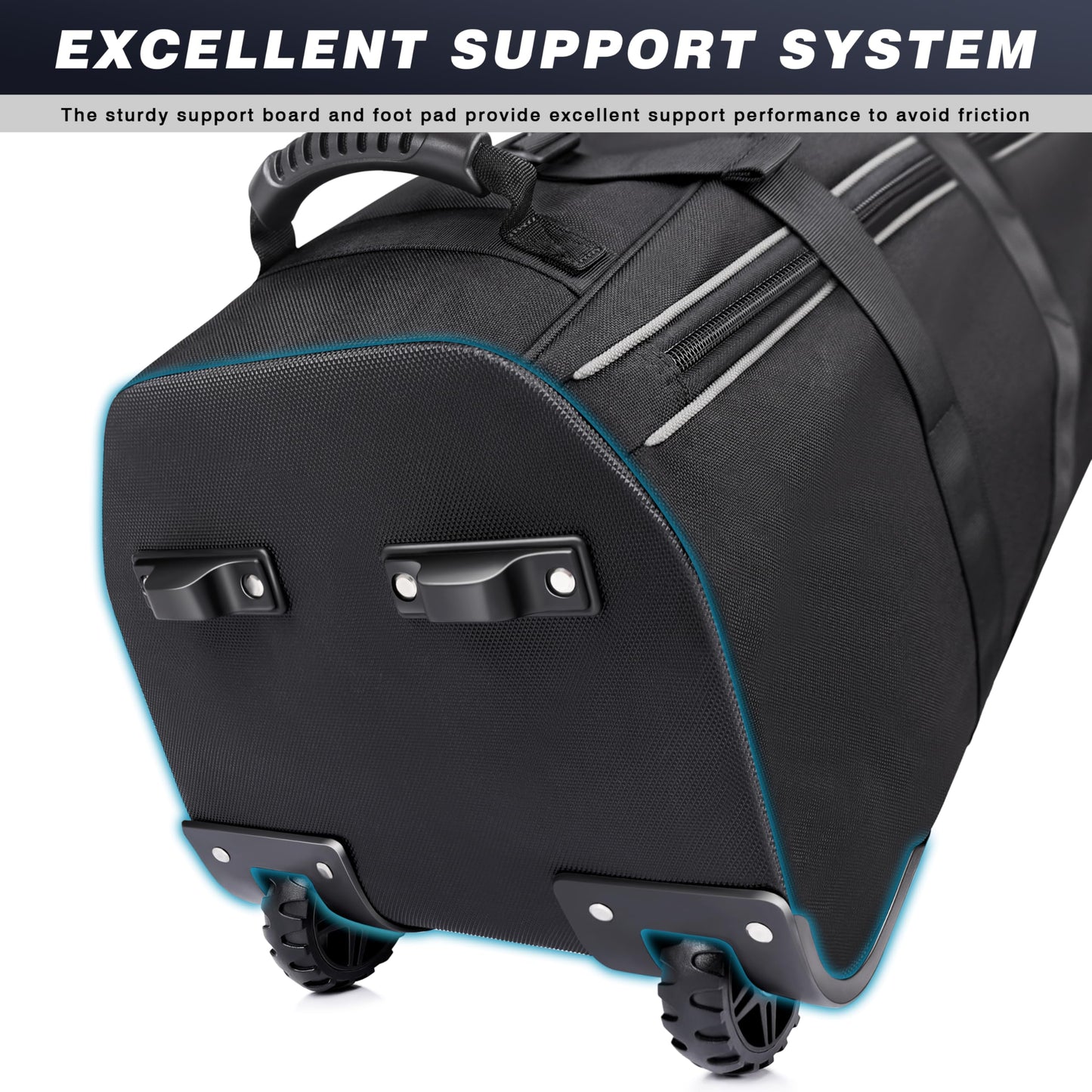 CHAMPKEY Premium Soft-Padded Golf Travel Bags for Airlines - Travel Golf Gags for Airlines with Premium Oxford Fabric and Oversized Wheels(Hard Case Bag Only)