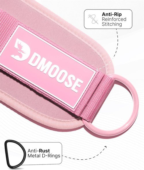 DMoose Fitness Ankle Strap - Premium Padded Cuffs for Cable Machines | One Size Fits All for Booty & Leg Workouts