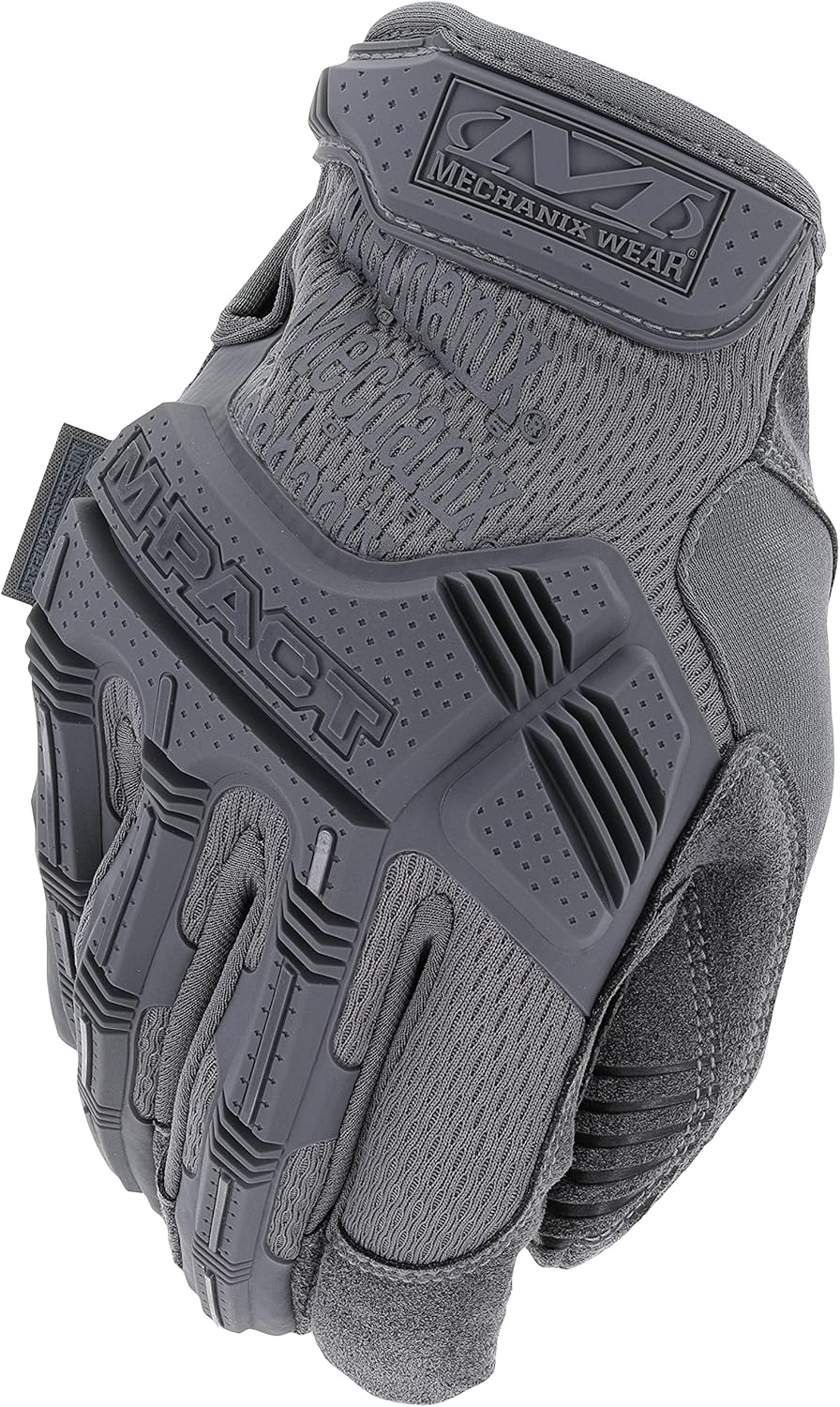 Mechanix Wear M-Pact Tactical Gloves - Touchscreen Safety Gloves with Impact Protection | Grey, X-Large