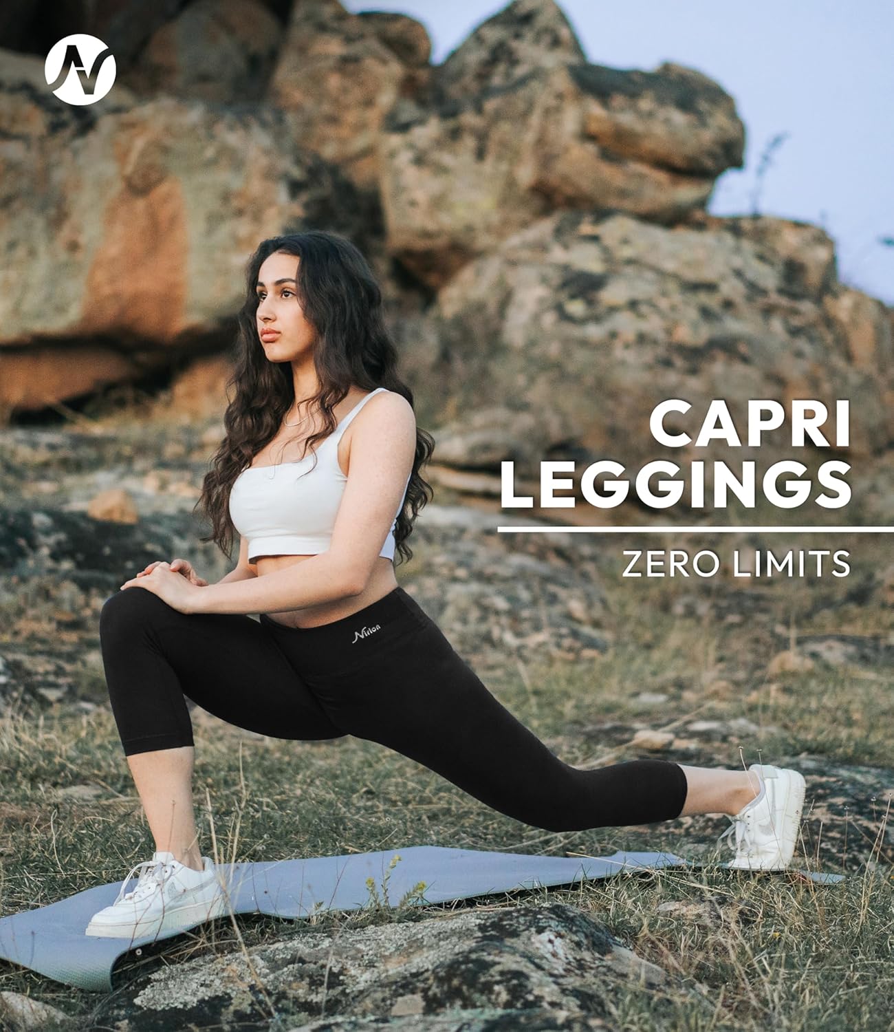 Nirlon Women's Capri Leggings - High Waist Yoga Pants for Comfort & Style | 3/4 Length