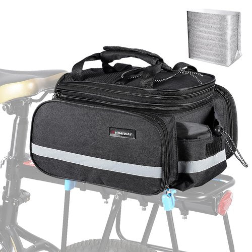 Himiway Bike Rear Rack Storage Bag 10L/25L Pannier Bag Bicycle Commuting Bag Waterproof Saddle Bags for Bicycle Rack Carrier (Black)