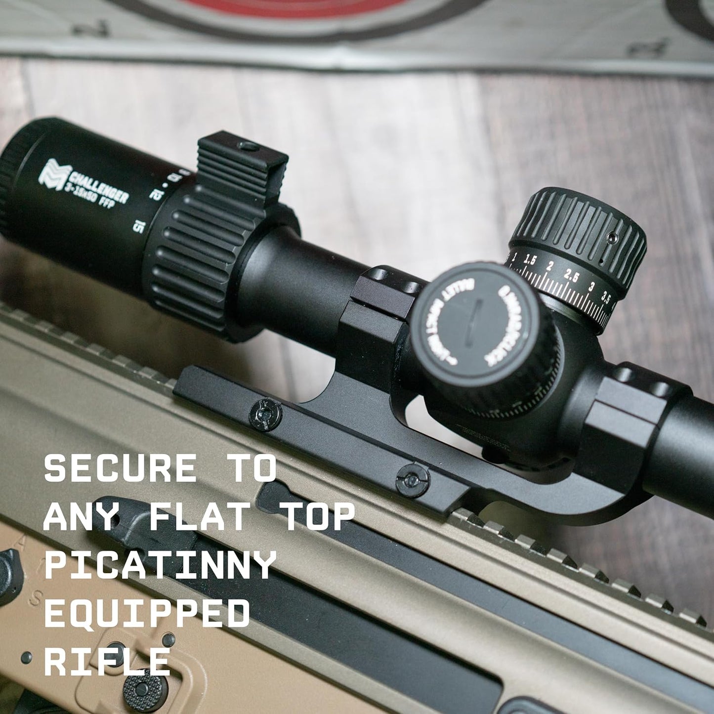 Monstrum Hypergrip Slim QD Scope Mount - Quick Detach Design for Easy Installation