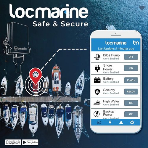 LocMarine® Global LTE Boat Monitoring Hub - Real-Time GPS Tracking & Security Alerts | All Sensors Included