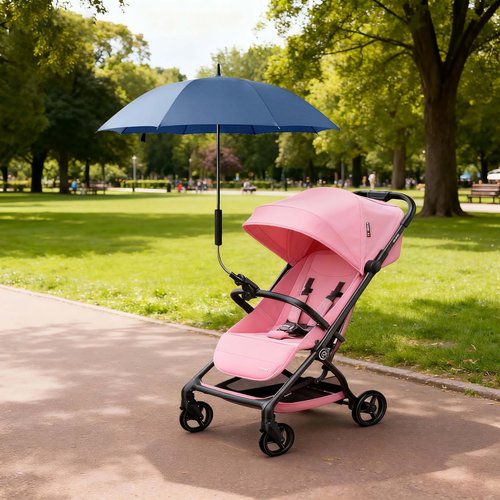 Silfrae Universal Baby Stroller Umbrella Bicycle Umbrella 210T Water-resistant Polyester 360° Adjustable Shade (Blue, 38.6in)