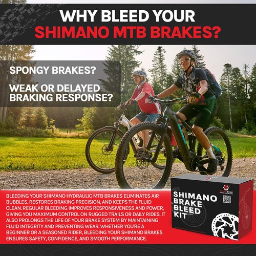 BleedZone Shimano Brake Bleed Kit with 120ml Mineral Oil - Hydraulic Brake Bleed Kit for Shimano Disc Brakes, Bike Brake, MTB Brake, and Mineral Oil Brake Maintenance