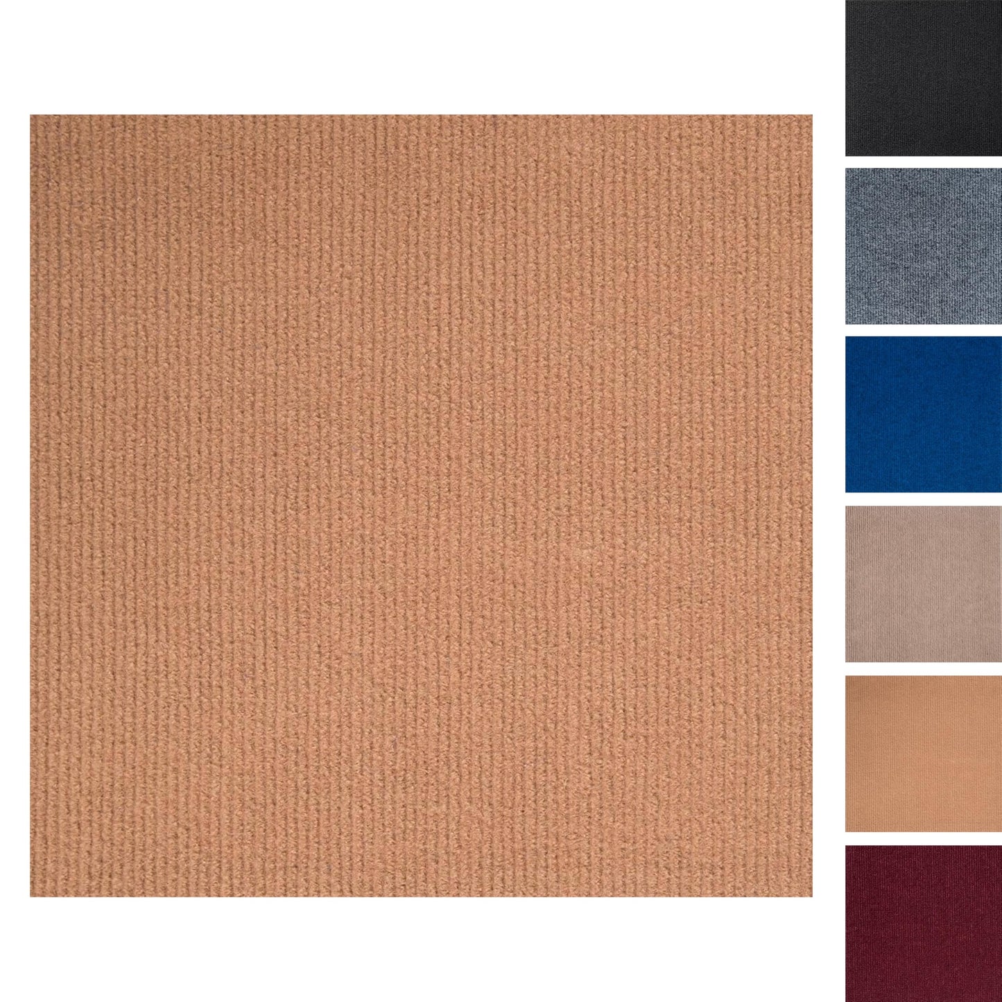 CISSLOR Self Adhesive Carpet Floor Peel Tile Square 10 Pcs 11" x 11" Peel and Stick Carpet Floor Tiles Home Furnishings Floor Easy Install DIY