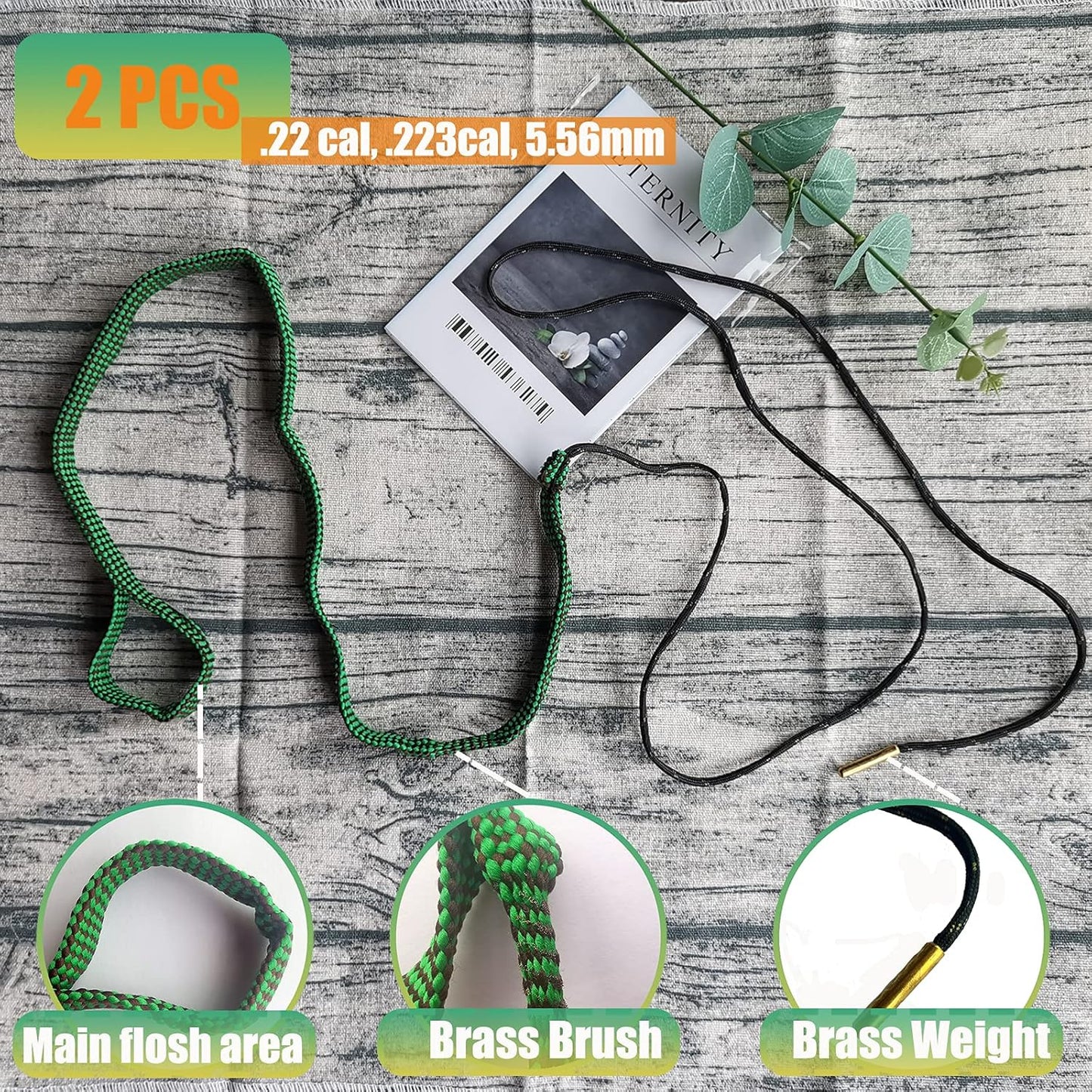 Skiennix Gun Snake Cleaner - Versatile Barrel Rope for Handguns & Rifles | .22, 9mm, .30 Caliber