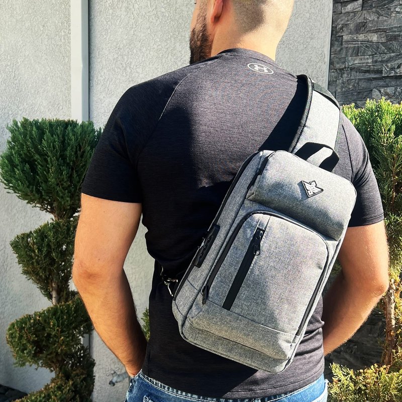 Erozul Equinox Sling Backpack Anti Theft Combination Lock Chest Shoulder Bag Waterproof Crossbody Casual Daypack (Black)