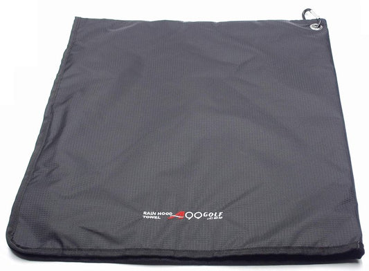 A99Golf Rain Hood Towel Waterproof Golf Towel Golf Bag Cover with Free Carabiner Clip w/Microfiber Towel 17 3/4" x 19 1/4" (Black)