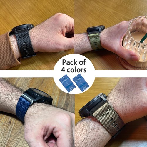 Zeit Diktator 22mm Quickfit Watch Bands compatible with Garmin Fenix 8 47mm/E 47mm/7X Pro/7/6 Pro/5 plus/Forerunner 965 955 945 935/Epix 2 Pro/Descent G1/ Approach S70 S60 S62 Nylon Watchband For Men