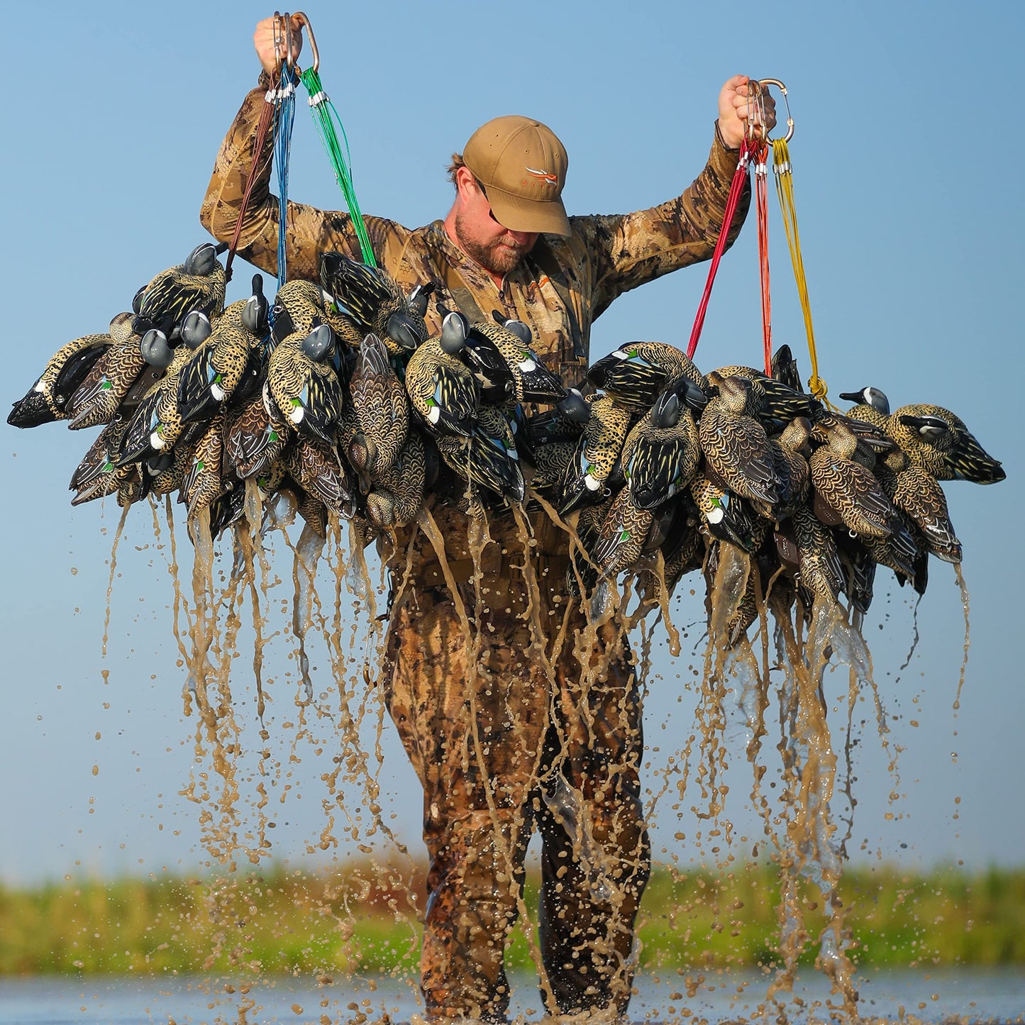 Heyday Outdoors Duck Decoy Rig | 2.5ft 3oz Tangle-Free PVC-Coated Cable & Weights | Texas Decoy Rig Built for Duck Hunting