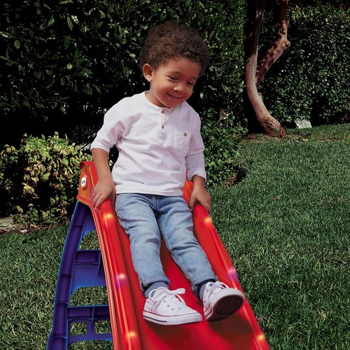 Little Tikes Light-Up First Slide - Fun Indoor/Outdoor Play for Kids | Bright Red Color