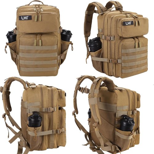LHI Military Tactical Backpack - 45L Army Assault Pack with Molle System | Unisex Rucksack for 3-Day Trips