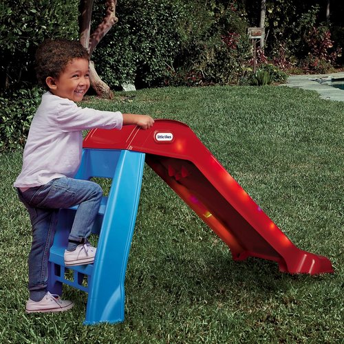 Little Tikes Light-Up First Slide - Fun Indoor/Outdoor Play for Kids | Bright Red Color