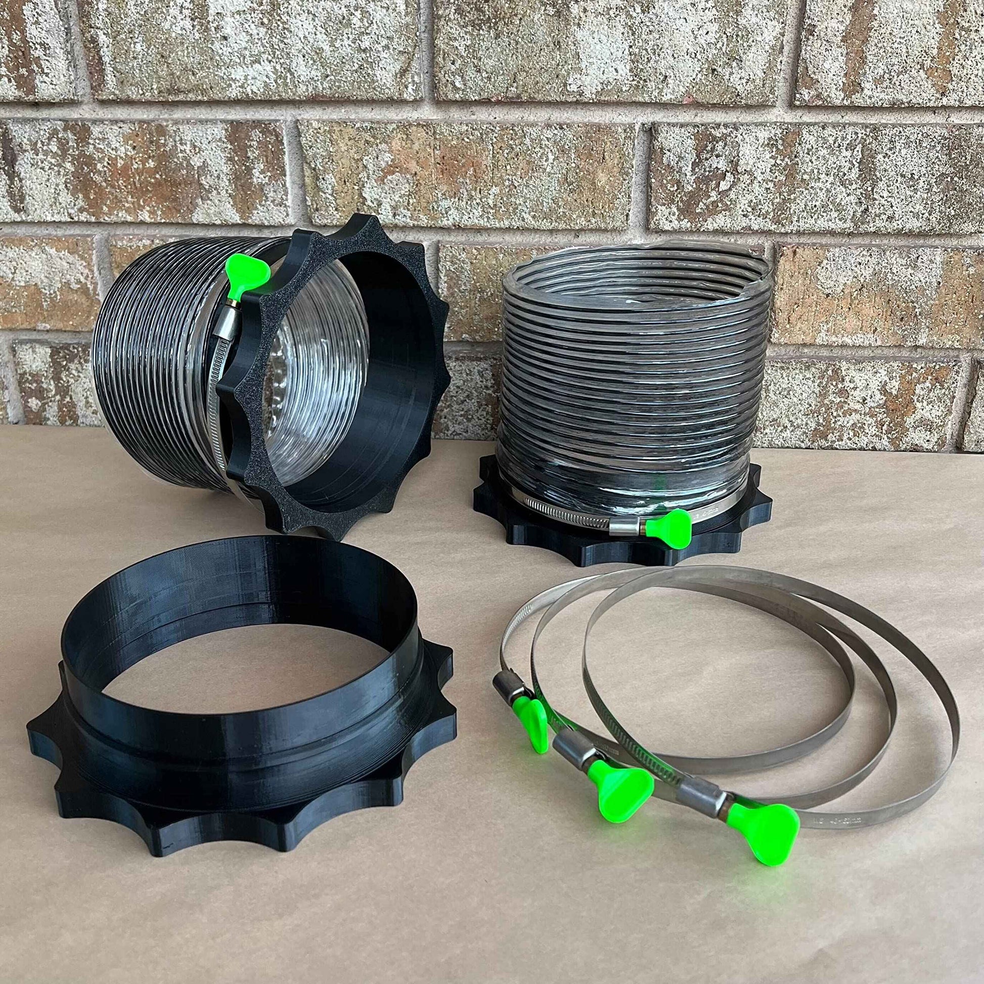 6" Port MagDuct Systems 10PC Starter Kit - Magnetic Dust Collector Quick Disconnect - Heavy Duty Neodymium Magnets On All Ports