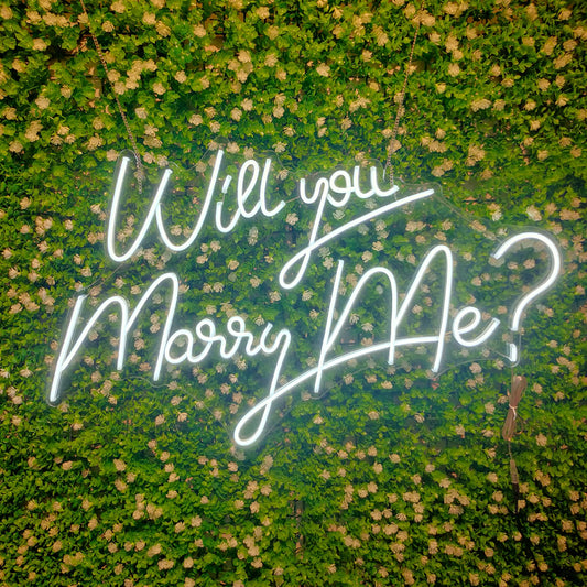 Neon Sign Will You Marry Me ? with Dimmer Switch, 12V Wedding Neon Sign Decoration Ins Neon Signs For Wall Decor Neon Light