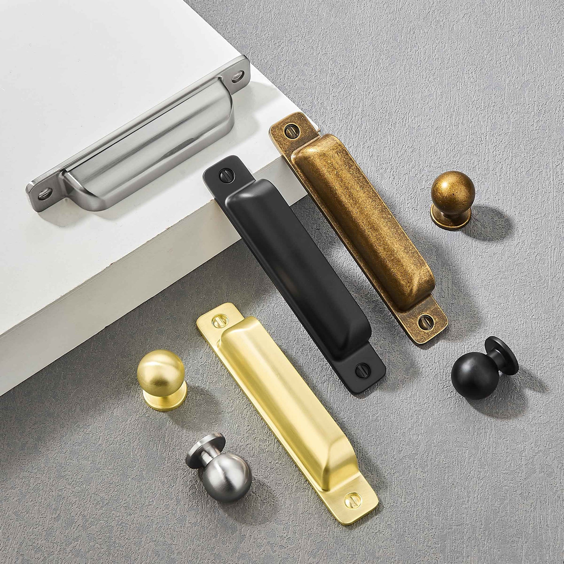 Dosoye 10 Pack 1 Inch (25mm) Diameter Round Solid Vintage Antique Brass Cabinet knobs，Pulls for cabinets and Drawers,Ball Knobs Cabinetry Hardware