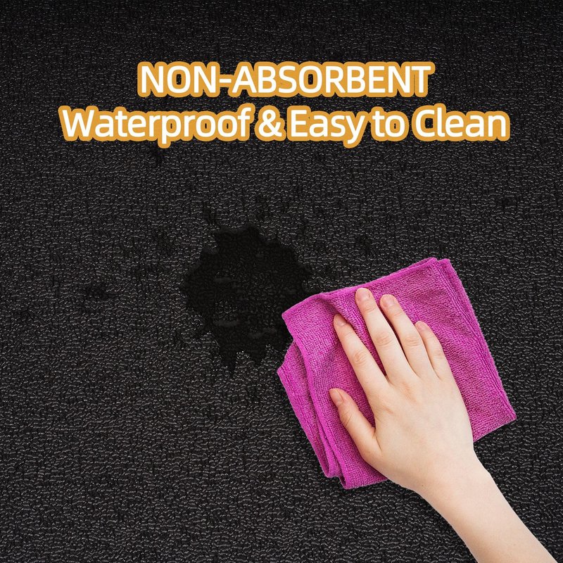 Elevon 2.5 x 5 Feet 1/4 Inch Thick High Density Easy Maintenance Gym Equipment Mat for Floor Protection from Heavy Gym Equipment, Black