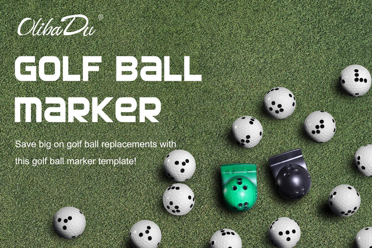 Golf Ball Marker for Rapsodo MLM2PRO Launch Monitors - Essential Golf Accessories（Black）