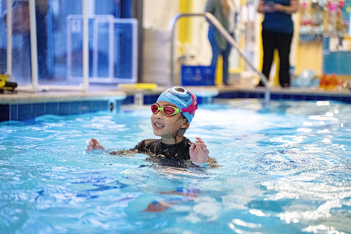 FINIS DragonFly Kids Swim Goggles - Ages 3-8 - UV Protection - Floating Neoprene Strap - Soft Silicone Fit - Scales