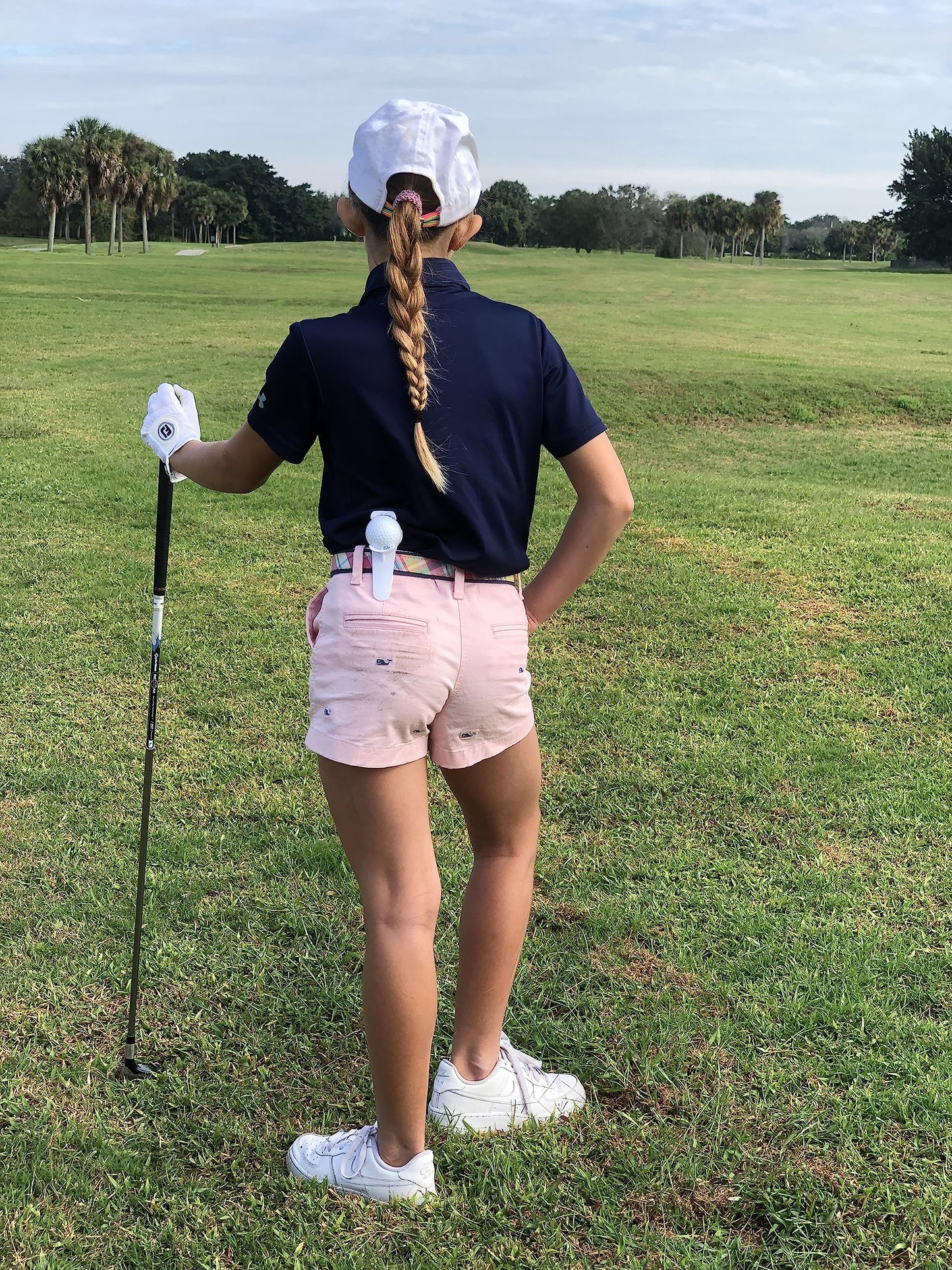 BALL POP Golf Ball Holder & Ball Marker for Waistband, Skirt, and Belt - Unique Fun Golf Accessory Gift for Men, Women, & Kids | Pink