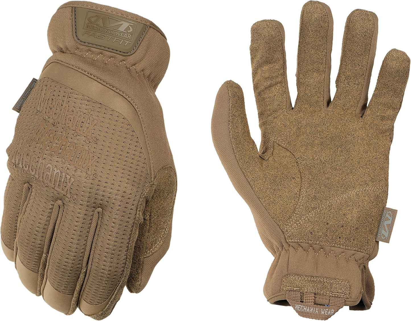 Mechanix Wear FastFit Tactical Gloves - Durable Touchscreen Safety Gloves for Men | Flexible Grip, Brown, Large