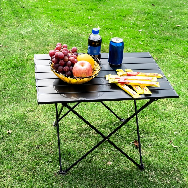 Simidobook Folding Camping Table – Ultralight Aluminum Portable Table for Camping, Hiking, Backpacking, Picnic, Beach, BBQ – Compact Lightweight Collapsible Travel Side Table for Outdoor, RV, (1)