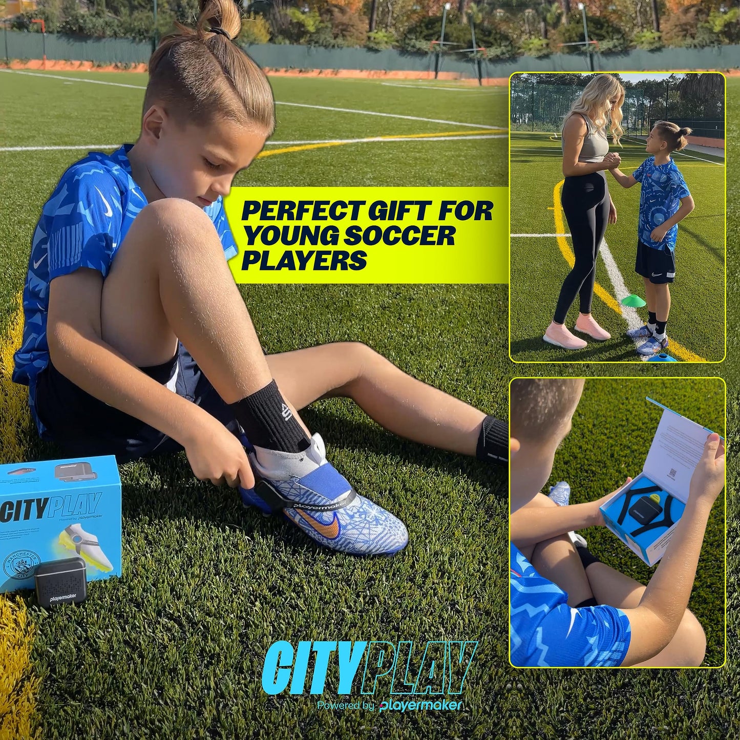 Additional Pair of Black Straps Compatible with CITYPLAY and Playermaker 2.0 Smart Sensor Technology (Sensor not Included)