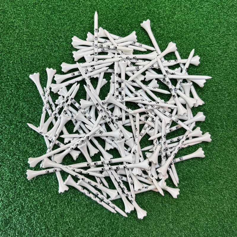 ProActive Sports Paw Print 3 ¼” 100 Pack of Durable 6 Prong Plastic Golf Tees for Dog or Cat Lover - Made in The USA