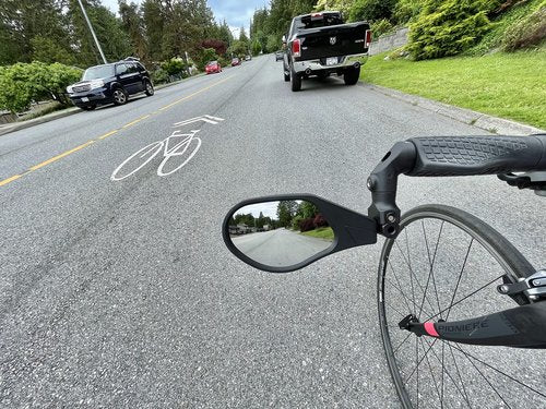 Hafny NEW Bar End Bike Mirror, HD Automotive Grade Glass Lens, Large Surface, Shatterproof, Multi-Angle Adjustable, E-Bike Mirrors (HF-M903RB-FR08) (HF-M903LS-FR08 (Left Side, Silver Glass))