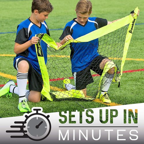 Franklin Sports Blackhawk Soccer Goal - Portable Pop-Up Nets for Youth & Adults | Indoor & Outdoor Use