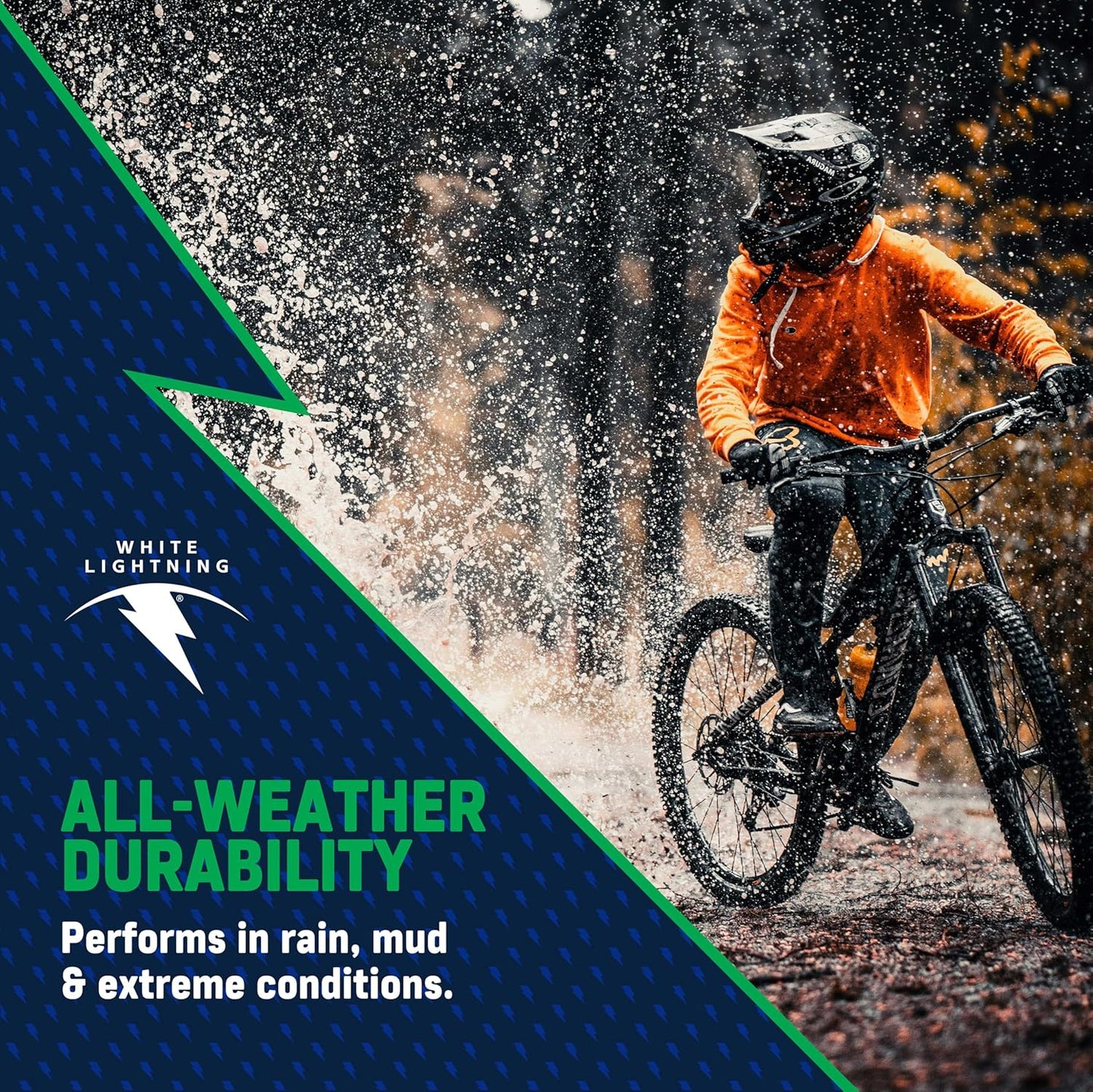White Lightning Epic Ride Bike Chain Lube - Long-Lasting Clean Lubrication for All Conditions, 2 oz