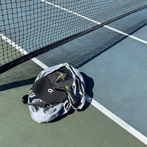A. Anbrose Gold Vein Pickleball Paddle | Extra Wide Paddle Shape | USAPA Approved | Carbon Fiber Face | Polypropylene Honeycomb Core | Lightweight | Fabric Paddle Cover.… (Carbon-Fiber, 16.5mm)
