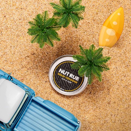 Ballsy Body & Groin Rub - Versatile Cologne with Beeswax & Coconut Oil | Sun and Surf, 0.85 oz